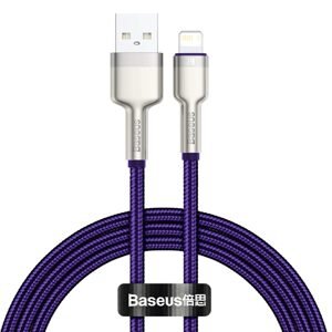 Baseus Kabel USB pro Lightning Baseus Cafule, 2,4 A, 1 m (fialový)