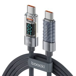 Toocki Nabíjecí kabel C-C, 1m, 100W (šedý)