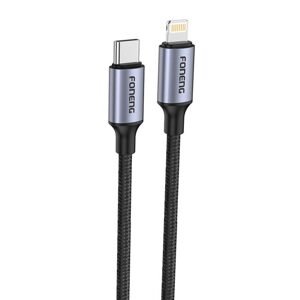 Foneng X95 fémfejű fonott kábel USB-C - Lightning PD20W 1,2 m (švýcarský)