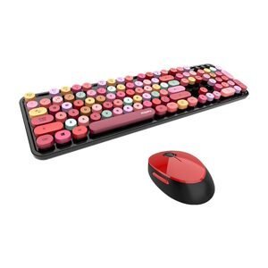 MOFII Sada bezdrátové klávesnice a myši MOFII Sweet 2.4G (černá a červená)