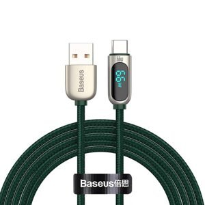 Baseus Kabel k displeji USB Type-C, 66W, 2 m (zelený)