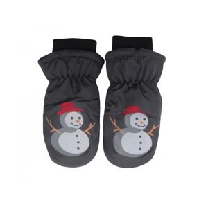 Holidaysport Dětské zimní rukavice palčáky C14-3 Sněhulák tmavě šedá 2-4 roky