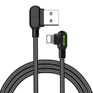 Mcdodo Kabel USB-Lightning, Mcdodo CA-4673, úhlový, 1,8 m (černý)