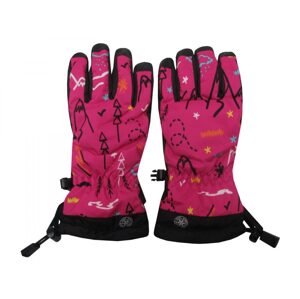 Echt Sport Dětské zimní lyžařské rukavice Echt C069 růžová - Velikost: 8-9 let