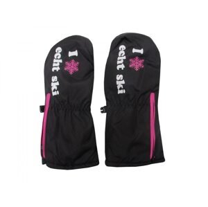 Echt Sport Dětské zimní lyžařské rukavice palčáky Echt C083 černá+růžová