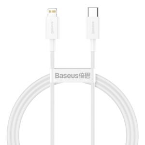 Baseus Kabel USB-C na Lightning řady Baseus Superior, 20W, PD, 1m (bílý)
