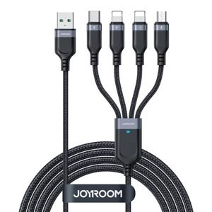 Joyroom Datový USB kabel Joyroom S-1T4018A18 4v1 USB-C / Lightning / 3,5A / 1,2 m (černý)