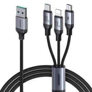 Joyroom Kabel Speedy USB Joyroom SA21-1T3, 3 v 1/ 100W/kabel 1,2 m (černý)