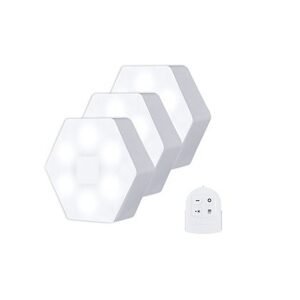 3x LED bezdrátové svítidlo na dálkové ovládání - hranaté