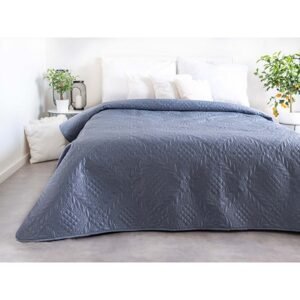 Luxusní přehoz na postel – modrošedý 220 × 240 cm