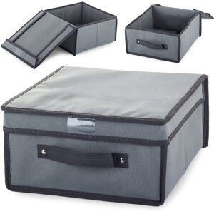 Verk Group Univerzální skladovací box do šatníku šedý 30x30x15cm