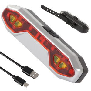 Verk Group USB LED Cyklistické zadní světlo, červené 8.5cm