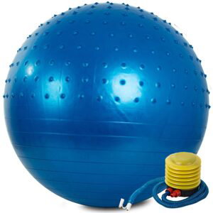 Verk Group Modro modrý gymnastický míč pro rehabilitaci s pumpou 70 cm