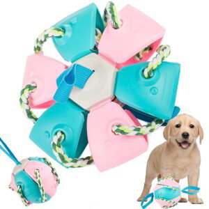 Verk Group Interaktivní hračka pro psy Diskobal, růžovo-modrá 22cm
