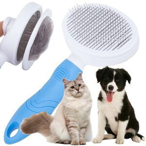 Verk Group Revolutionární kartáč na srst psů/koček s čistícím tlačítkem