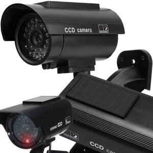 Verk Group Falešná Bezpečnostní Kamera s Blikající LED diodou, Černá, 13cm x 6cm