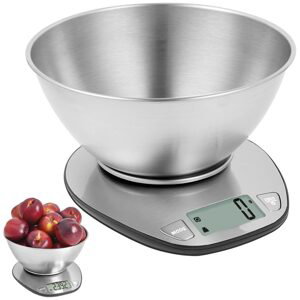 Verk Group Elektronická kuchyňská váha s precizním měřením 5kg/1g a kovovou miskou