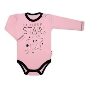 Baby Nellys Body dlouhý rukáv, růžové, Baby Little Star - 50 (0-1m)