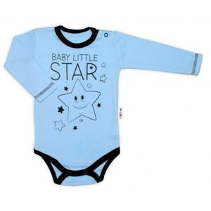 Baby Nellys Body dlouhý rukáv, modré, Baby Little Star, vel. 74 - 62 (2-3m)
