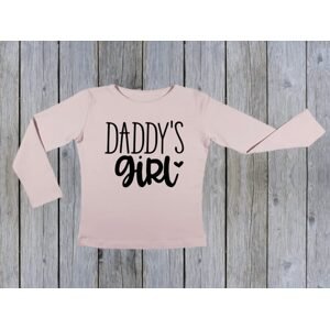 KIDSBEE Dívčí bavlněné tričko Daddy´s Girl - růžové, vel. 122 - 122 (6-7r)