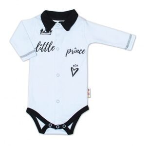Baby Nellys Body dlouhý rukáv s límečkem, modré Little Prince - 56 (1-2m)