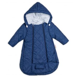 Baby Nellys Kombinézka s kapucí do autosedačky, kočárku Lux Baby Nellys ®prošívaná - granát - 56 (1-2m)