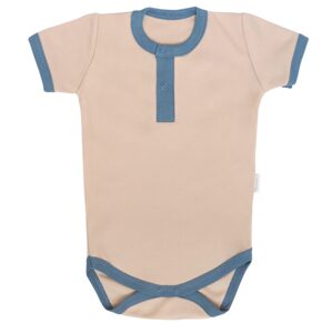 Mamatti Bavlněné body polo kr. rukáv, Dinosaurus- krémové - 86 (12-18m)