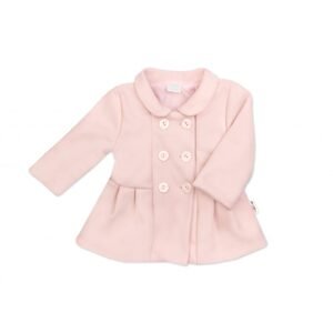 Baby Nellys Kojenecký flaušový kabátek, pudrově růžový, vel. 74 - 80 (9-12m)