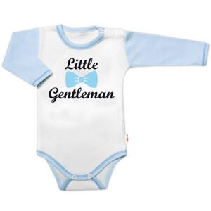 Baby Nellys Body dl. rukáv s vtip. textem Baby Nellys, Little Gentleman, kluk