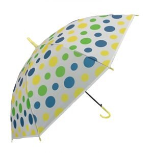 TULIMI Dětský holový deštník Puntík - žlutá, zelená, modrá, Tulimi