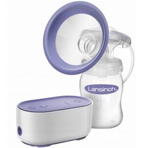 Lansinoh Kompaktní Single elektrická odsávačka mateřského mléka Lansinoh, fialová/bílá