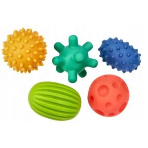 Hencz Toys Edukační, senzorické pastelové míčky/ježečci Hencz Toys, 5ks v krabičce