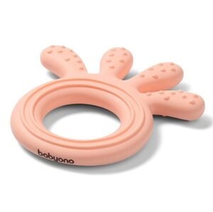 BabyOno Silikonové kousátko BabyOno - Chobotnice, růžové