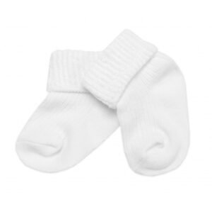 Baby Nellys Kojenecké ponožky, Baby Nellys, bílé - 62-68 (3-6m)