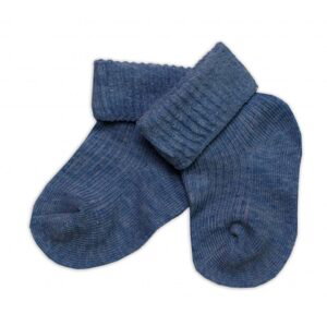 Baby Nellys Kojenecké ponožky, Baby Nellys, jeans - 56-62 (0-3m)