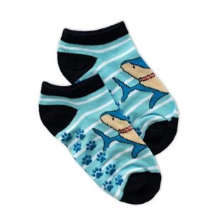 NVT Dětské ponožky s ABS Žralok, vel. 23/26 - modré