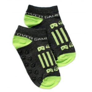 NVT Dětské ponožky s ABS Gameover - grafit