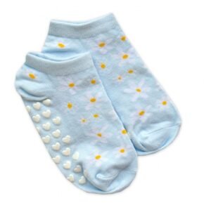 NVT Dětské ponožky s ABS Květinky - sv. modré - 19-22