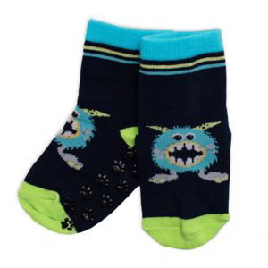 BN Dětské ponožky s ABS Příšerky - granát - 27-30