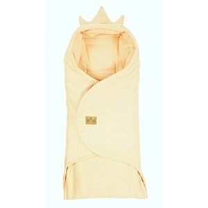 Little Elite Zavinovací deka s kapucí Little Elite, 100 x 115 cm, Kralovská koruna - pudrově růžová