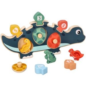 Adam Toys Edukační hračka puzzle s čísly, Adam Toys, Dinosaurus maminka - modrý