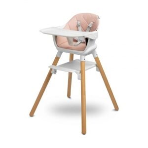 Caretero Multifunkční jídelní židlička, stoleček Bravo, růžová