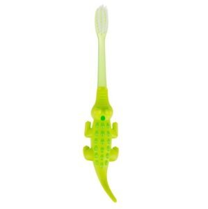 akuku Dětský zubní kartáček Akuku - Krokodýl, zelený