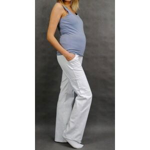 Be MaaMaa Těhotenské kalhoty s boční kapsou - bílá - XL (42)