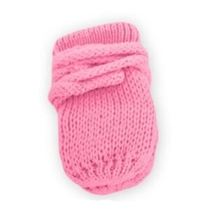 Baby Nellys Kojenecké rukavičky pletené, zimní - růžové/malinové, Baby Nellys - 56-68 (0-6 m)