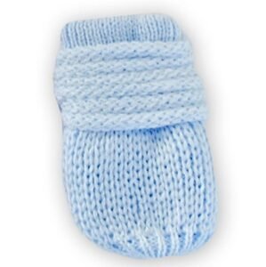 Baby Nellys Zimní pletené kojenecké rukavičky - sv. modré, Baby Nellys - 56-68 (0-6 m)