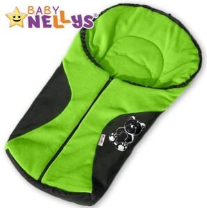 Baby Nellys Fusák nejen do autosedačky Baby Nellys ® POLAR - zelený medvídek