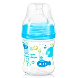 BabyOno Antikoliková lahvička se širokým hrdlem, 120ml - modrá