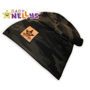 Baby Nellys Bavlněná čepička Army Baby Nellys ® - zelená