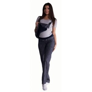 Be MaaMaa Těhotenské kalhoty s láclem - granátový melírek, vel. XXXL - S (36)